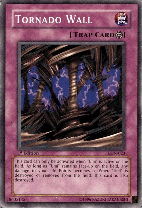 Tornado Wall LON-023 card from Labyrinth of Nightmare