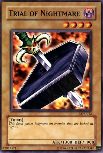 Trial of Nightmare LOB-012 card from The Legend of Blue Eyes White Dragon
