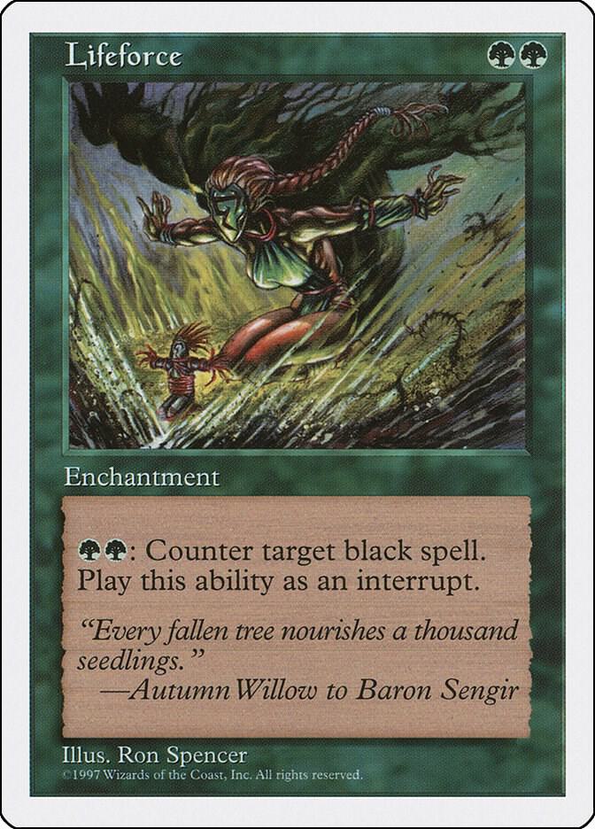 Lifeforce card from Fifth Edition