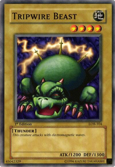Tripwire Beast LOB-104 card from The Legend of Blue Eyes White Dragon