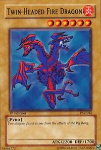 Twin-Headed Fire Dragon PSV-042 card from Pharaoh's Servant