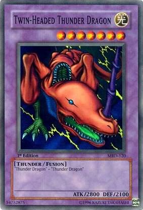 Twin-Headed Thunder Dragon MRD-120 card from Metal Raiders