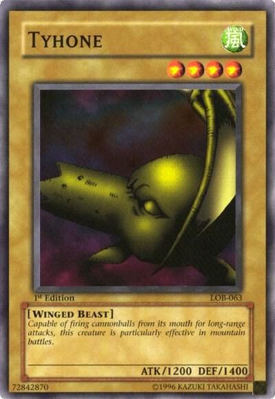 Tyhone LOB-063 card from The Legend of Blue Eyes White Dragon
