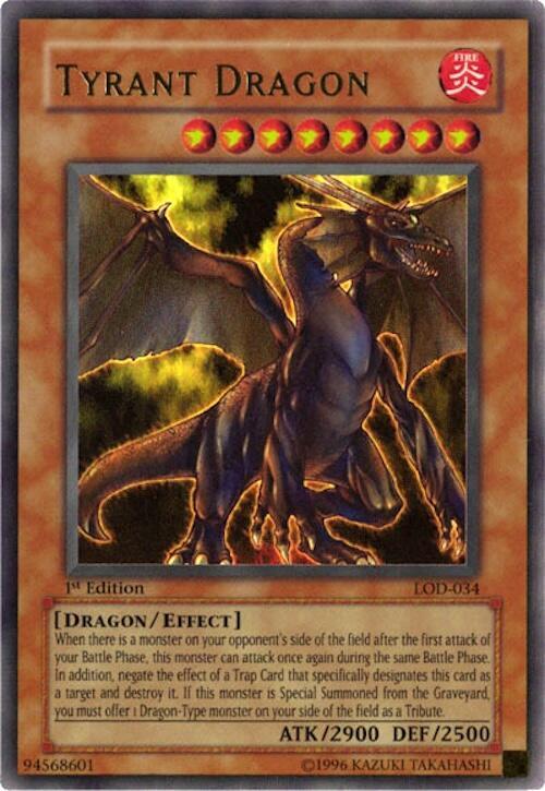Tyrant Dragon LOD-034 card from Legacy of Darkness