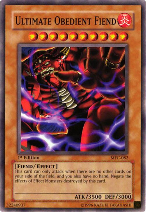 Ultimate Obedient Fiend MFC-082 card from Magician's Force