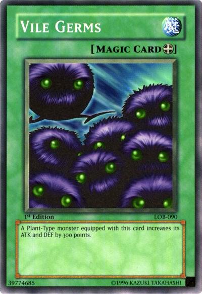 Vile Germs LOB-090 card from The Legend of Blue Eyes White Dragon