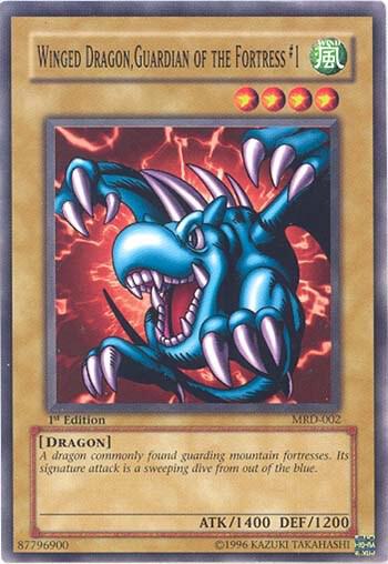 Winged Dragon, Guardian of the Fortress #1 MRD-002 card from Metal Raiders
