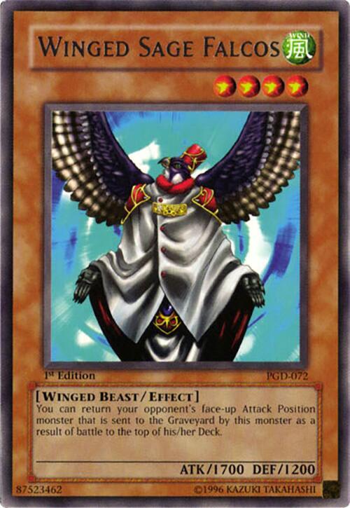 Winged Sage Falcos PGD-072 card from Pharaonic Guardian