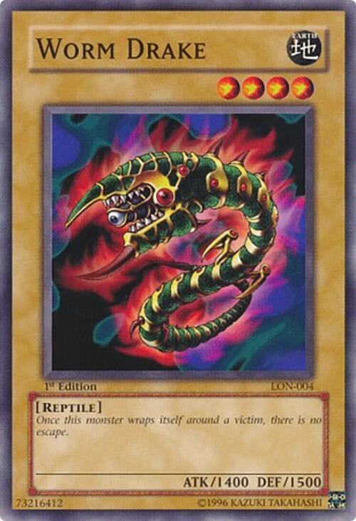Worm Drake LON-004 card from Labyrinth of Nightmare