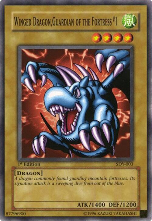 Winged Dragon, Guardian of the Fortress #1 SDY-003 card from Starter Deck: Yugi