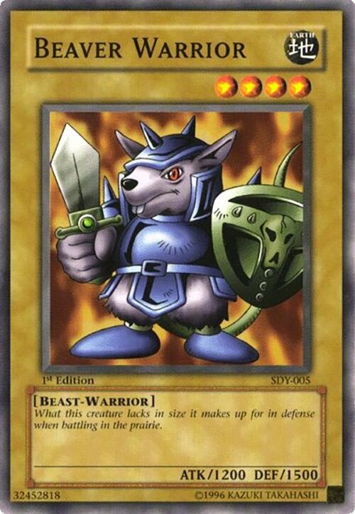 Beaver Warrior SDY-005 card from Starter Deck: Yugi