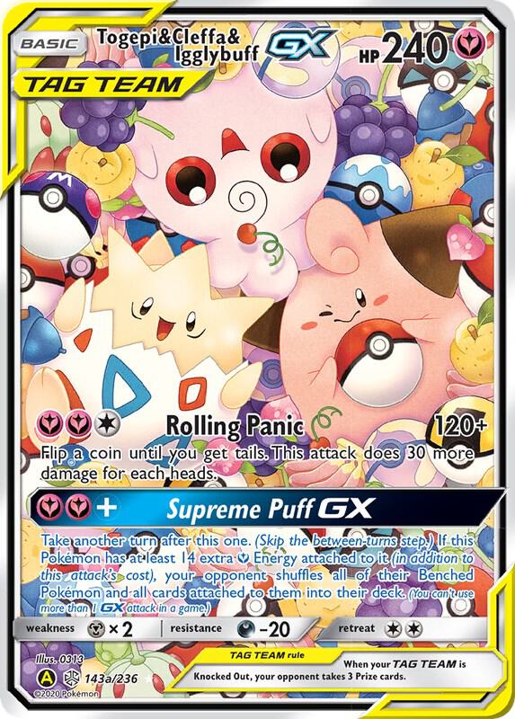 Togepi & Cleffa & Igglybuff GX 143a/236 card from Alternate Art Promos