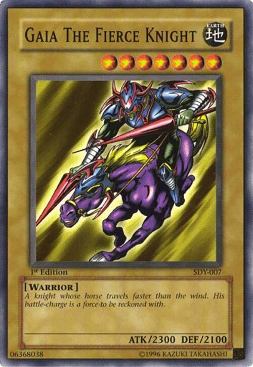 Gaia The Fierce Knight SDY-007 card from Starter Deck: Yugi