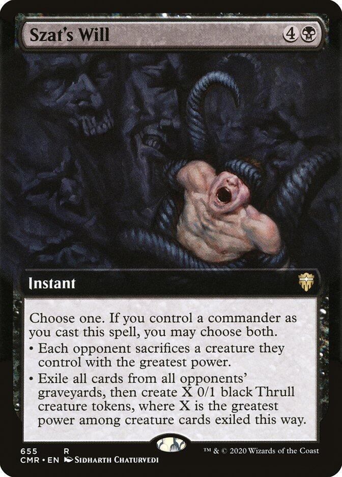 Szat's Will (Extended Art) 655 card from Commander Legends
