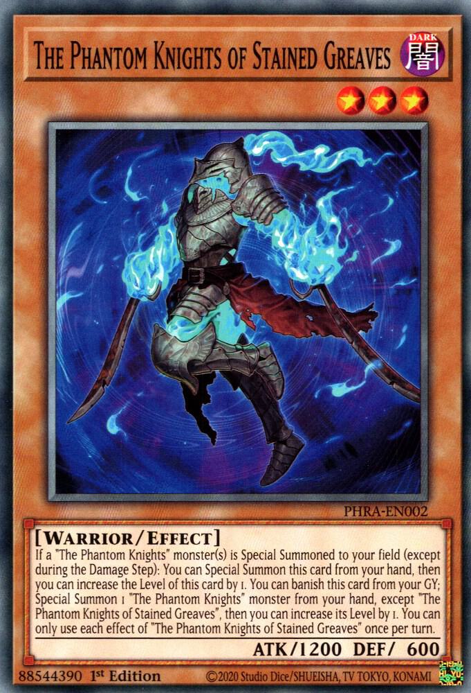 The Phantom Knights of Stained Greaves PHRA-EN002 card from Phantom Rage