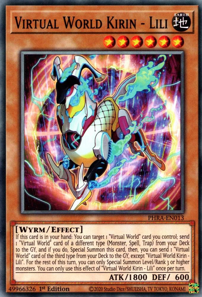 Virtual World Kirin - Lili PHRA-EN013 card from Phantom Rage