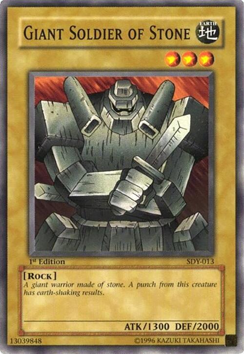 Giant Soldier of Stone SDY-013 card from Starter Deck: Yugi