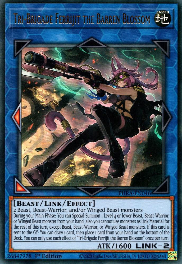 Tri-Brigade Ferrijit the Barren Blossom PHRA-EN046 card from Phantom Rage