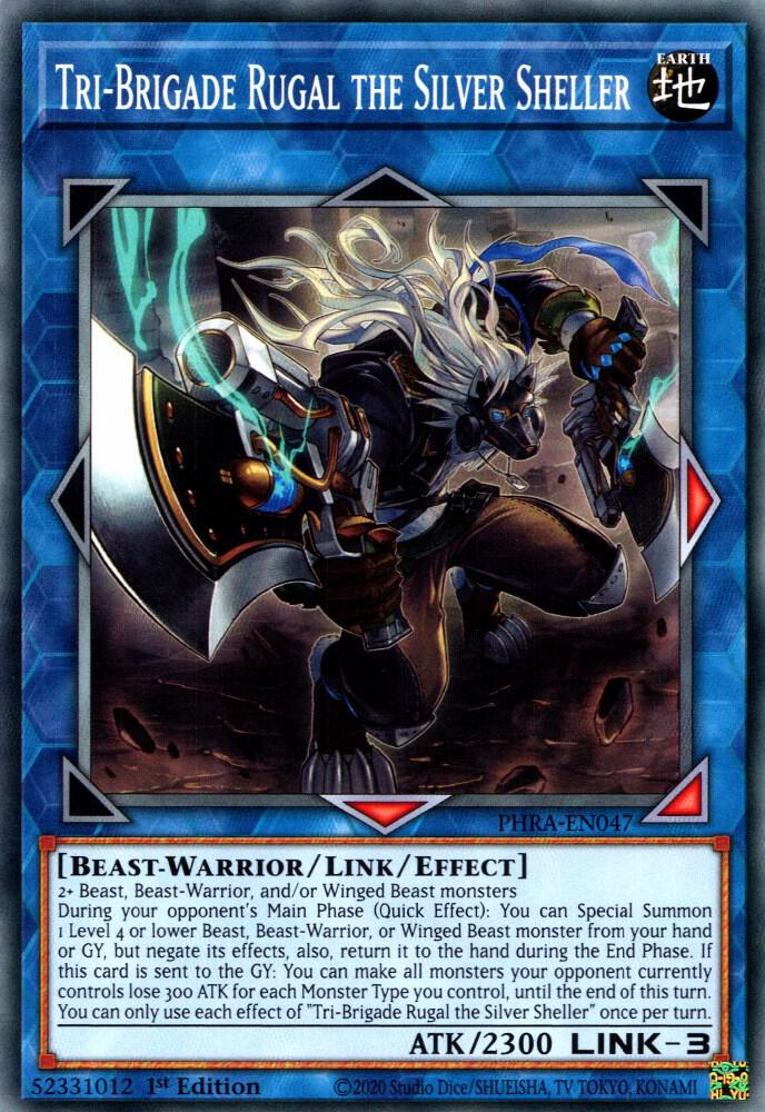 Tri-Brigade Rugal the Silver Sheller PHRA-EN047 card from Phantom Rage