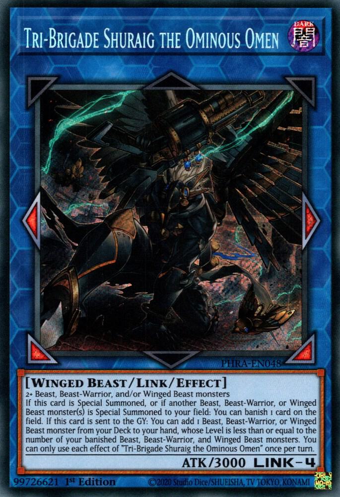 Tri-Brigade Shuraig the Ominous Omen PHRA-EN048 card from Phantom Rage