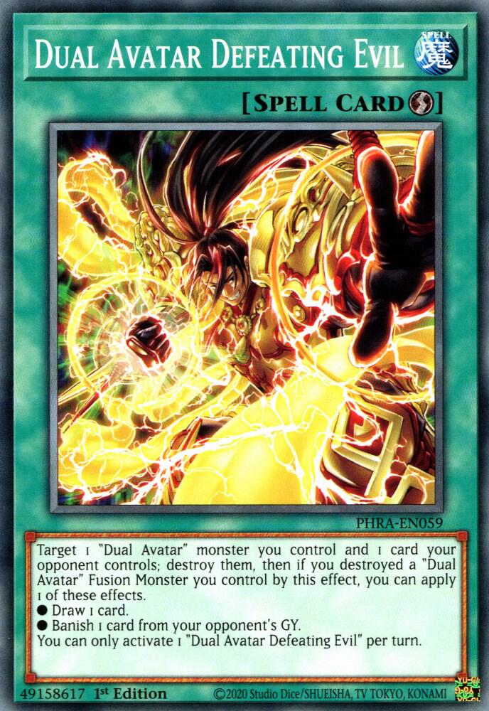 Dual Avatar Defeating Evil PHRA-EN059 card from Phantom Rage