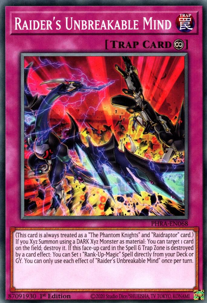 Raider's Unbreakable Mind PHRA-EN068 card from Phantom Rage