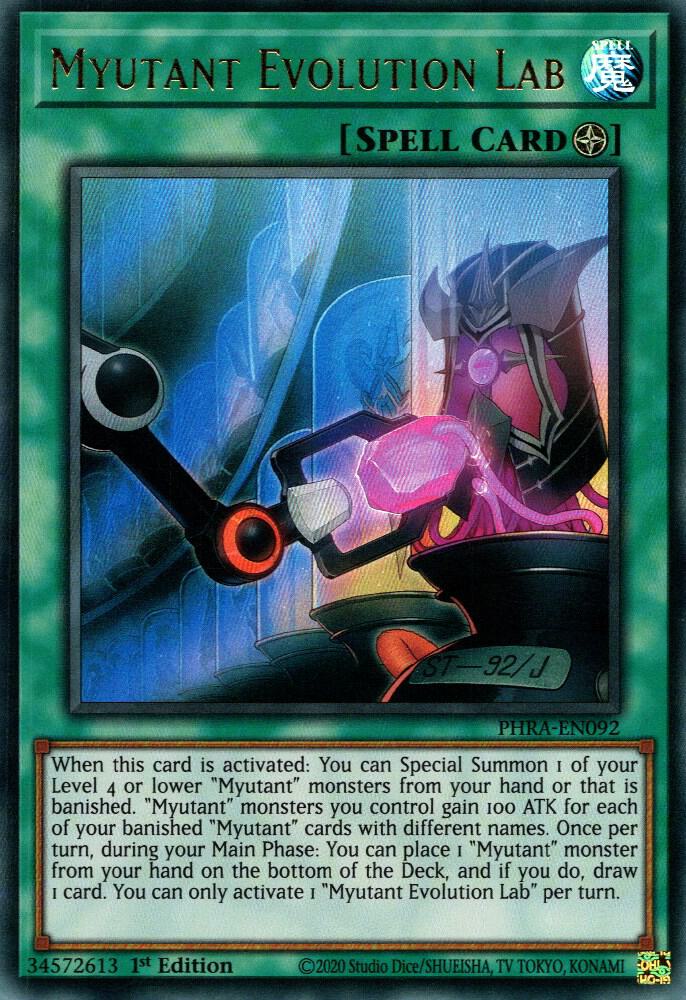 Myutant Evolution Lab PHRA-EN092 card from Phantom Rage