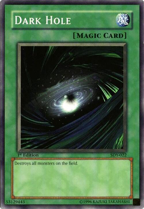 Dark Hole SDY-022 card from Starter Deck: Yugi