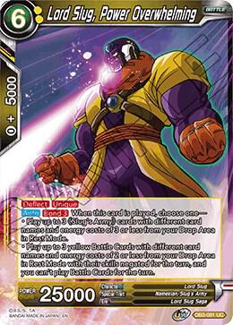 Lord Slug, Power Overwhelming DB3-091 card from Draft Box 06 - Giant Force