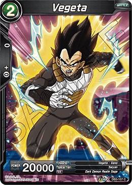 Vegeta DB3-107 card from Draft Box 06 - Giant Force