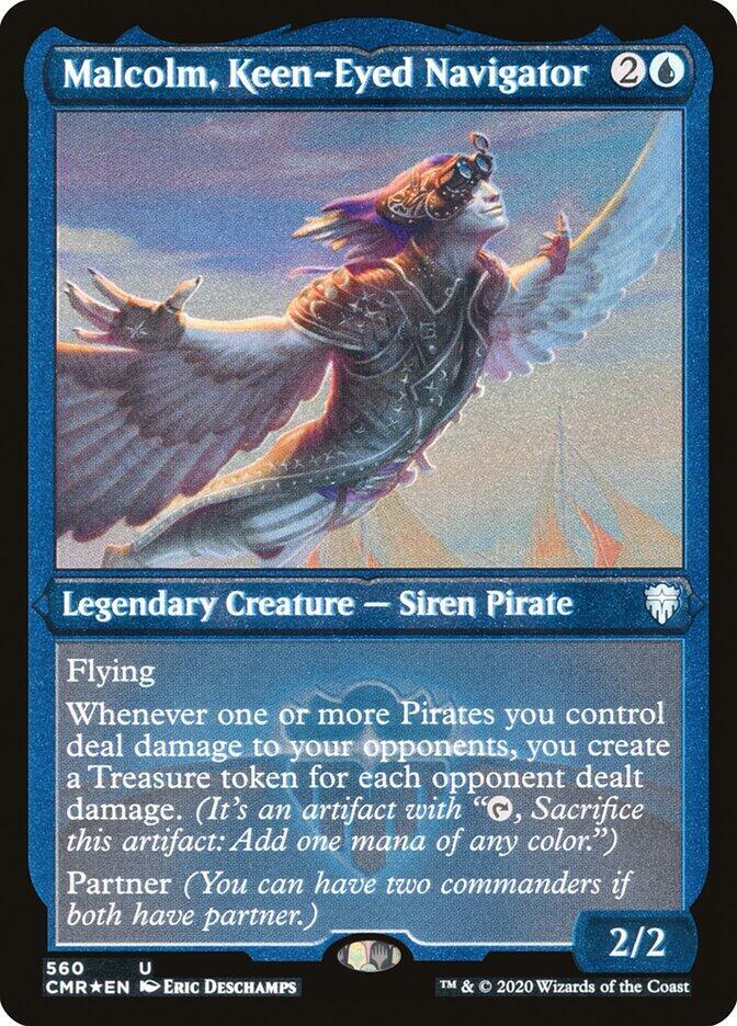 Malcolm, Keen-Eyed Navigator (Foil Etched) 560 card from Commander Legends