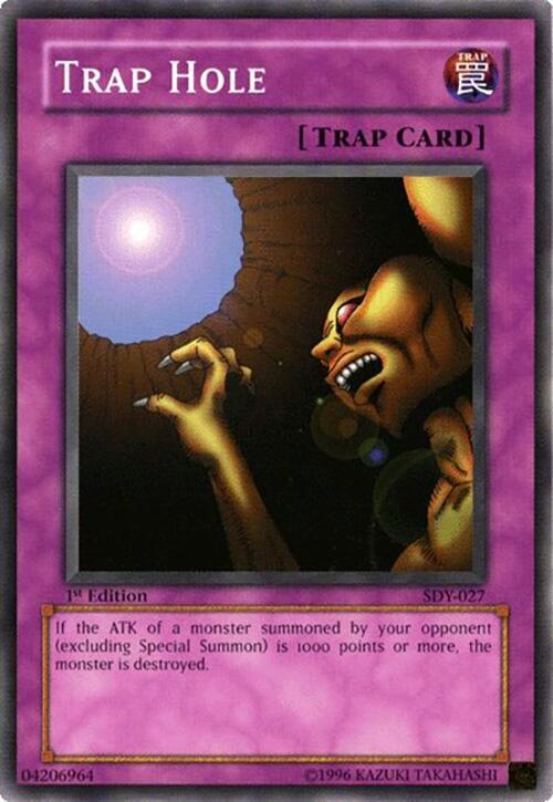 Trap Hole SDY-027 card from Starter Deck: Yugi