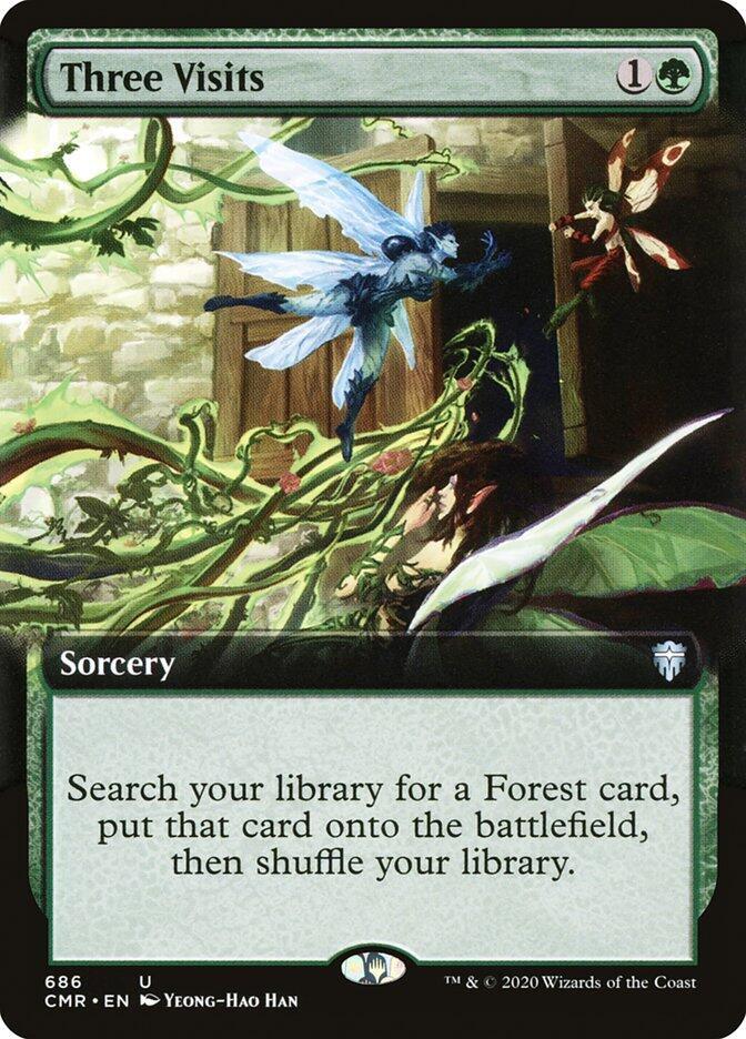 Three Visits (Extended Art) 686 card from Commander Legends