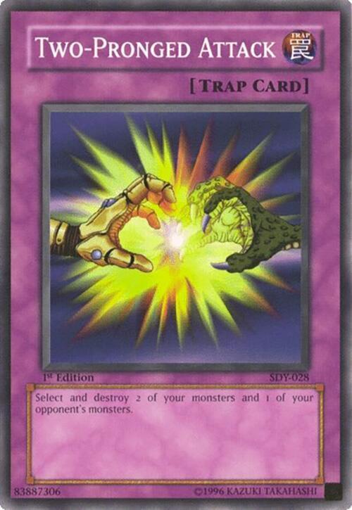 Two-Pronged Attack SDY-028 card from Starter Deck: Yugi