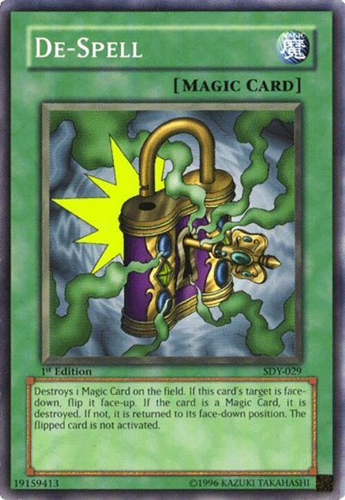 De-Spell SDY-029 card from Starter Deck: Yugi