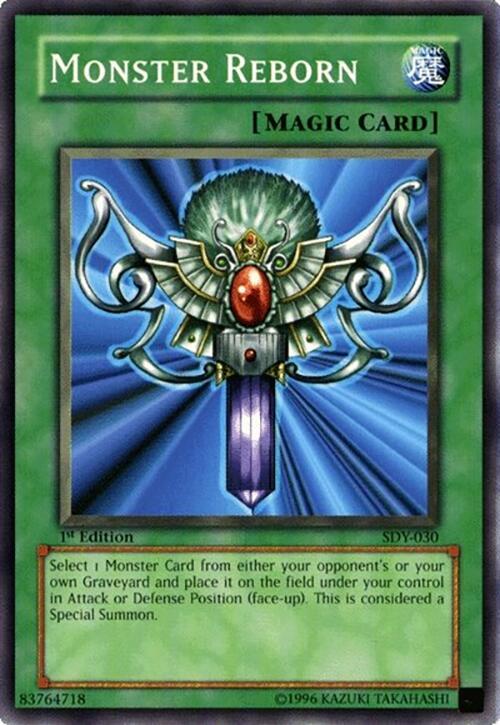 Monster Reborn SDY-030 card from Starter Deck: Yugi