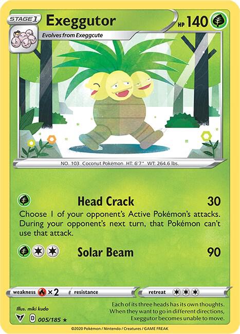 Exeggutor 005/185 card from SWSH04: Vivid Voltage