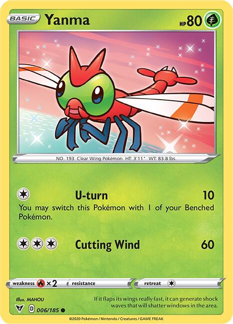 Yanma 006/185 card from SWSH04: Vivid Voltage