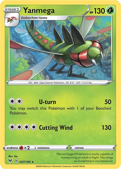 Yanmega 007/185 card from SWSH04: Vivid Voltage