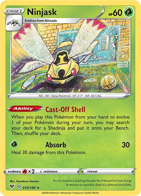Ninjask 014/185 card from SWSH04: Vivid Voltage