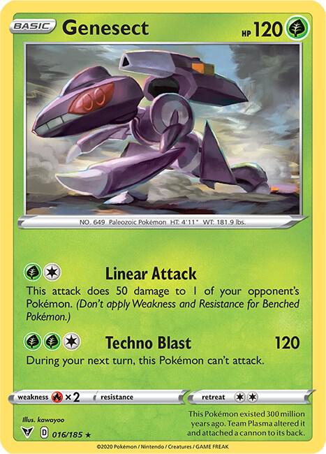 Genesect 016/185 card from SWSH04: Vivid Voltage