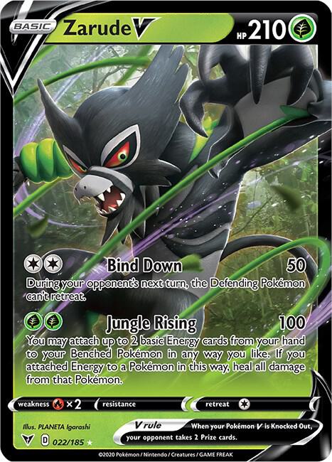 Zarude V 022/185 card from SWSH04: Vivid Voltage