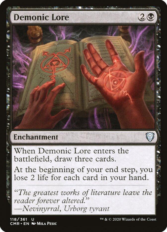 Demonic Lore 118 card from Commander Legends