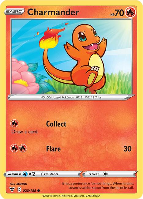 Charmander 023/185 card from SWSH04: Vivid Voltage