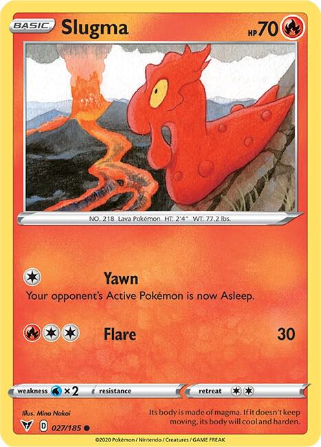 Slugma 027/185 card from SWSH04: Vivid Voltage