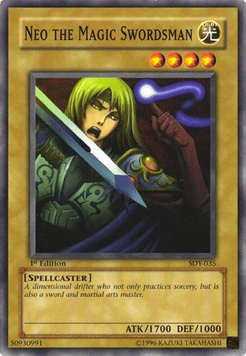 Neo the Magic Swordsman SDY-035 card from Starter Deck: Yugi