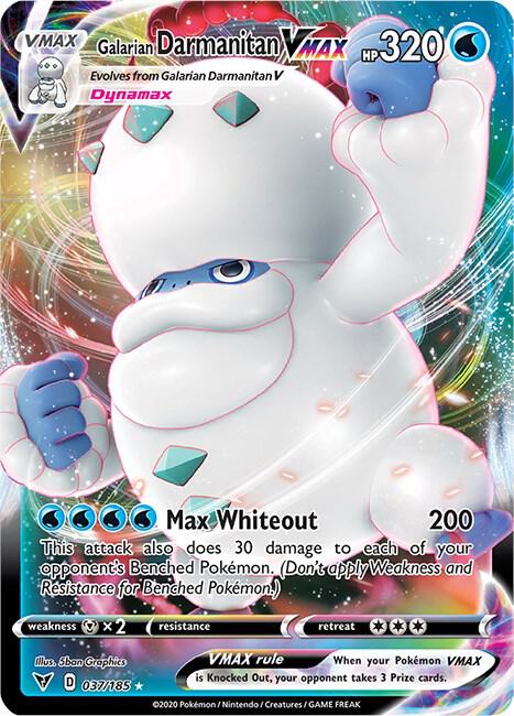 Galarian Darmanitan VMAX 037/185 card from SWSH04: Vivid Voltage