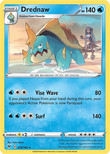 Drednaw 039/185 card from SWSH04: Vivid Voltage