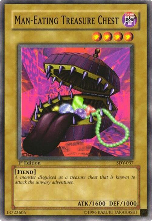 Man-Eating Treasure Chest SDY-037 card from Starter Deck: Yugi