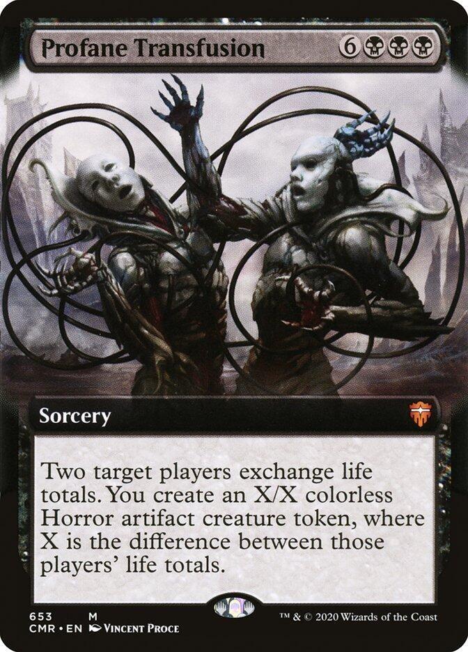 Profane Transfusion (Extended Art) 653 card from Commander Legends